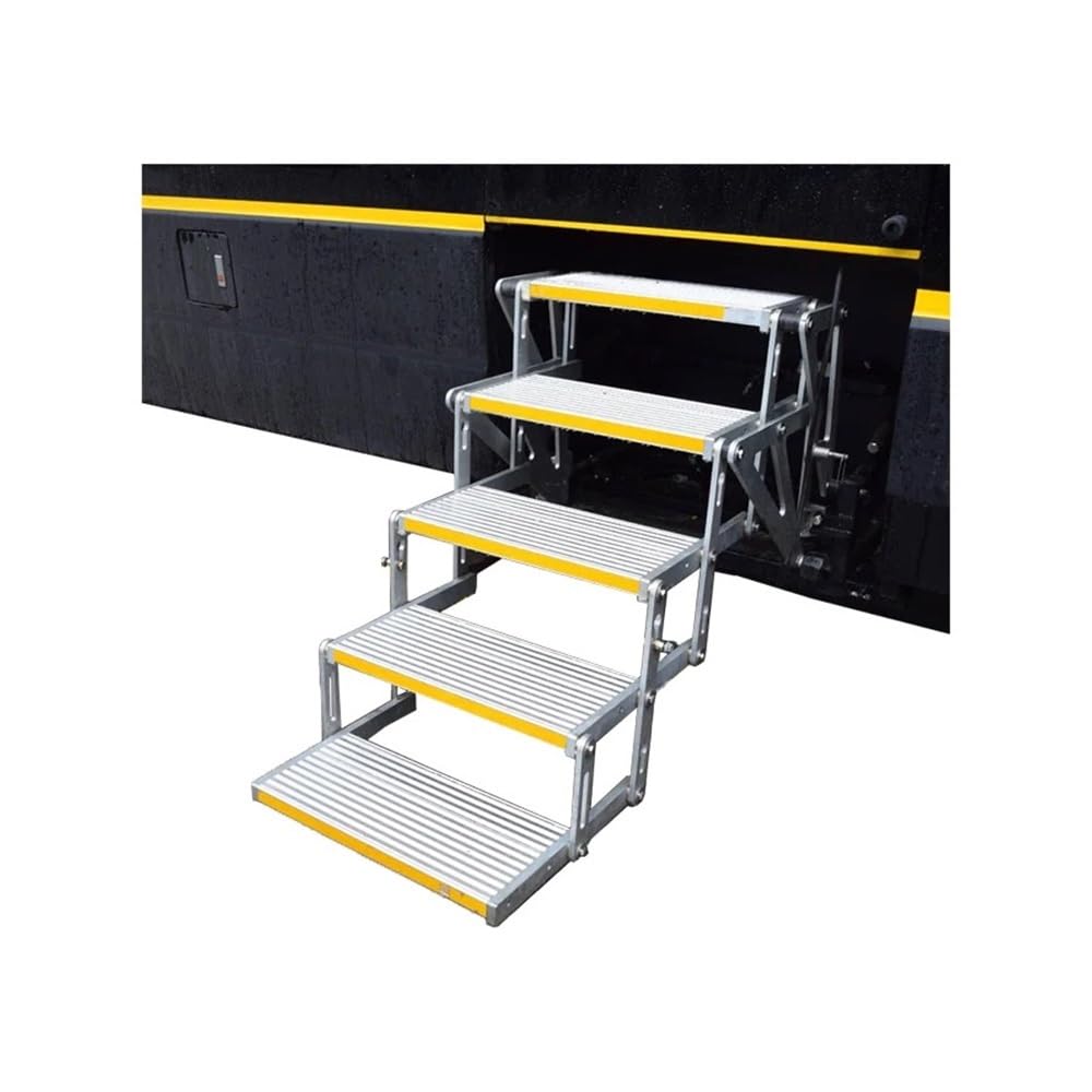 ATATKRT Wohnmobiltreppe, 5-stufige, elektrisch klappbare, stabile Plattform for Wohnmobilanhänger, rutschfestes, kompaktes Design, leicht zu installierende Außentreppe, for den harten Einsatz ATATKRT Wohnmobiltreppe, 5-stufige, elektrisch klappbare, stabile Plattform for Wohnmobilanhänger, rutschfestes, kompaktes Design, leicht zu installierende Außentreppe, for den harten Einsatz von ATATKRT