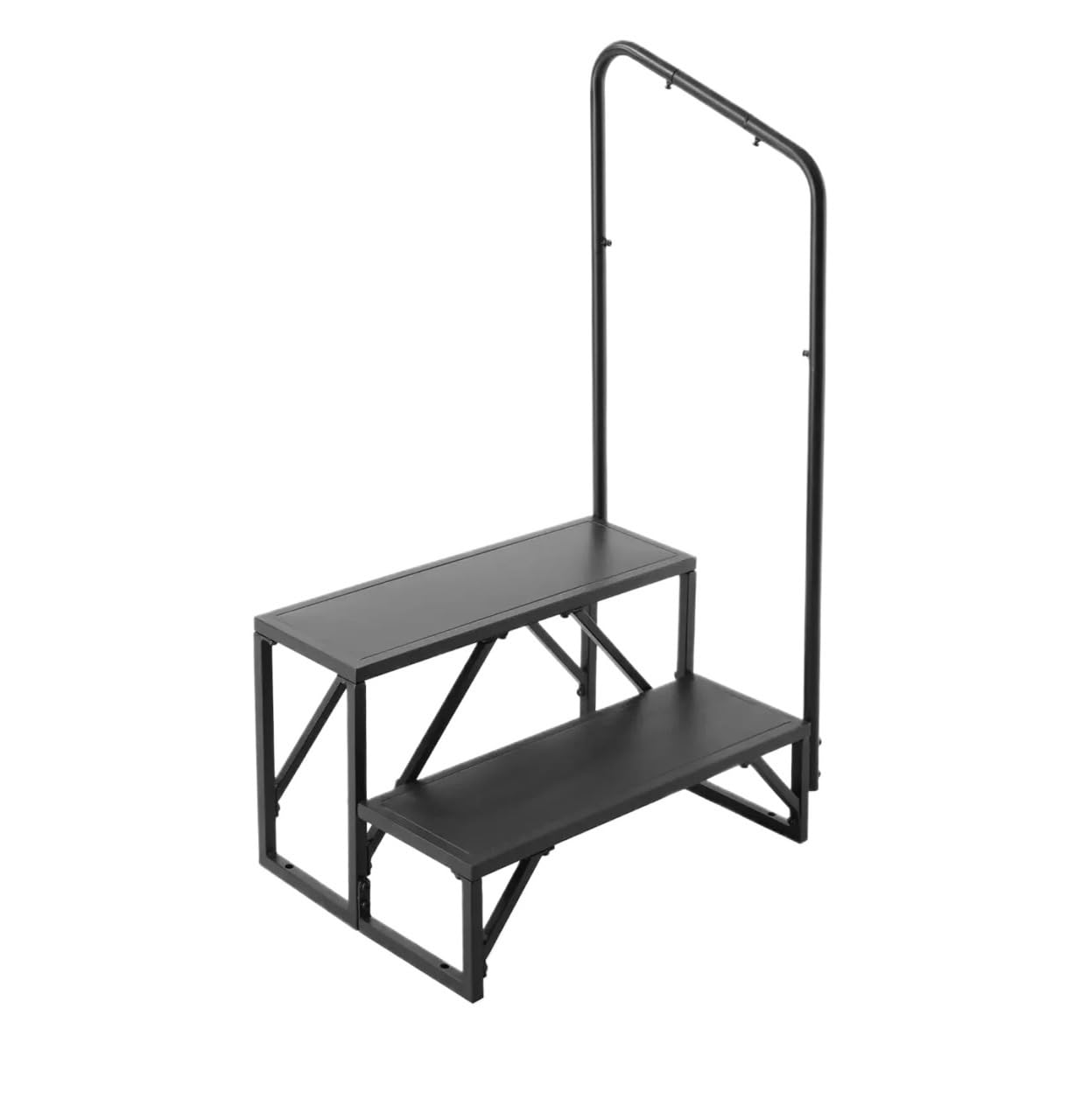 ATATKRT Wohnmobiltreppe mit Handlauf, 2-stufige stabile Plattform for Wohnwagenanhänger, rutschfestes, kompaktes Design, tragbare, einfach zu installierende Außentreppe, verdickter Kohlenstoffstahl fo ATATKRT Wohnmobiltreppe mit Handlauf, 2-stufige stabile Plattform for Wohnwagenanhänger, rutschfestes, kompaktes Design, tragbare, einfach zu installierende Außentreppe, verdickter Kohlenstoffstahl fo von ATATKRT