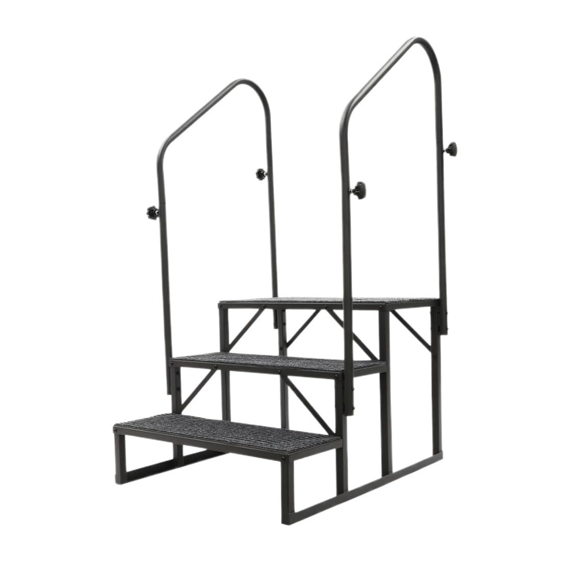 ATATKRT Wohnmobiltreppe mit Handlauf, 3-stufige stabile Plattform for Wohnwagenanhänger, rutschfestes, kompaktes Design, tragbare, einfach zu installierende Außentreppe, for den harten Einsatz ATATKRT Wohnmobiltreppe mit Handlauf, 3-stufige stabile Plattform for Wohnwagenanhänger, rutschfestes, kompaktes Design, tragbare, einfach zu installierende Außentreppe, for den harten Einsatz von ATATKRT