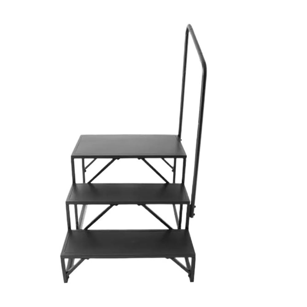 ATATKRT Wohnmobiltreppe mit Handlauf, 3-stufige stabile Plattform for Wohnwagenanhänger, rutschfestes, kompaktes Design, tragbare, einfach zu installierende Außentreppe, verdickter Kohlenstoffstahl fo ATATKRT Wohnmobiltreppe mit Handlauf, 3-stufige stabile Plattform for Wohnwagenanhänger, rutschfestes, kompaktes Design, tragbare, einfach zu installierende Außentreppe, verdickter Kohlenstoffstahl fo von ATATKRT