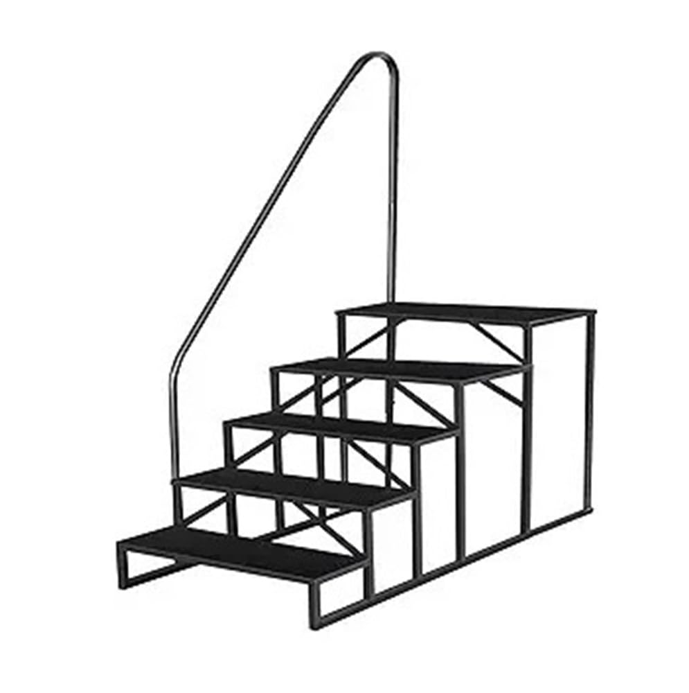 ATATKRT Wohnmobiltreppe mit Handlauf, 5-stufige stabile Plattform for Wohnwagenanhänger, rutschfestes, kompaktes Design, einfach zu installierende Außentreppe, for den harten Einsatz ATATKRT Wohnmobiltreppe mit Handlauf, 5-stufige stabile Plattform for Wohnwagenanhänger, rutschfestes, kompaktes Design, einfach zu installierende Außentreppe, for den harten Einsatz von ATATKRT