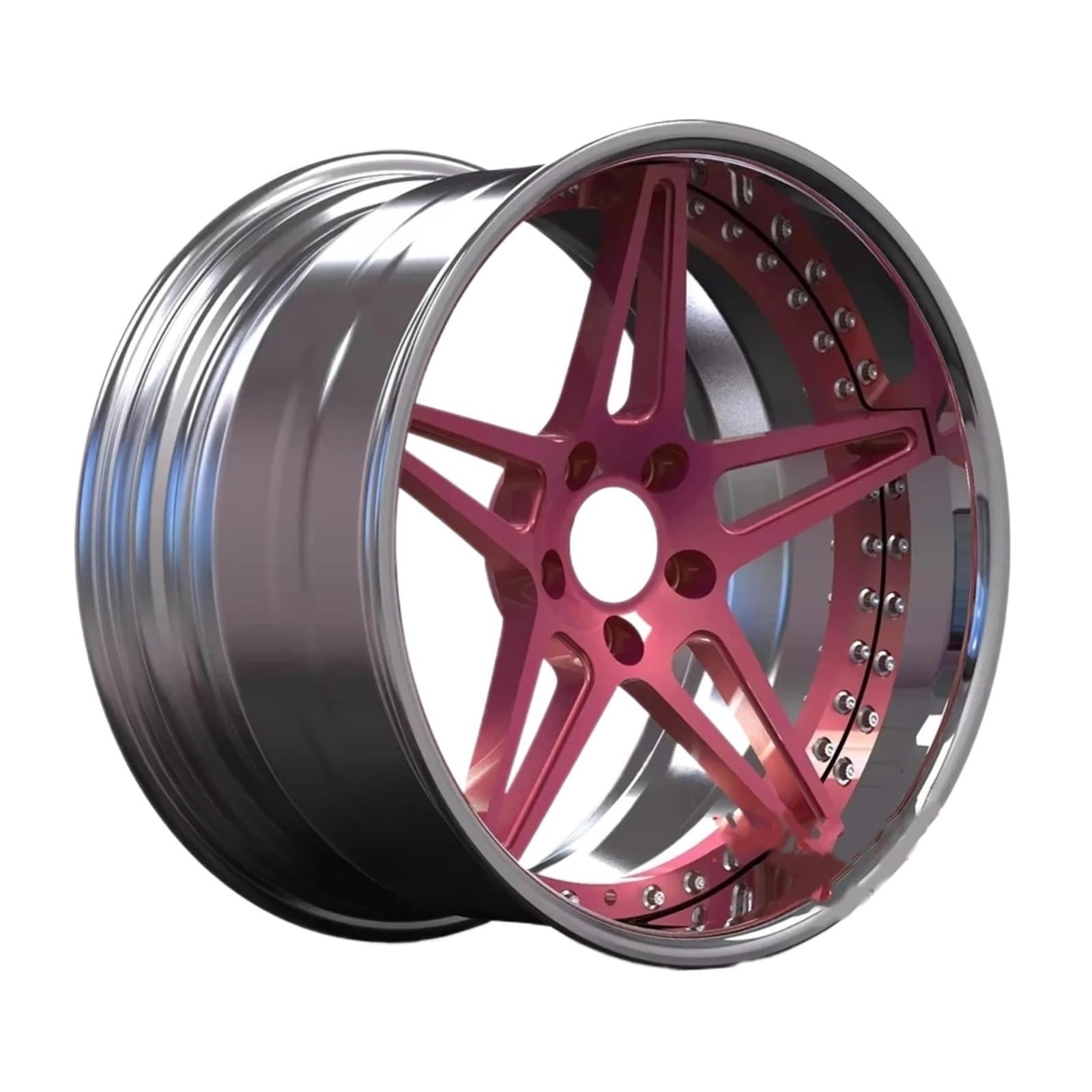 ATATKTHTys 1 stücke Custom 2 Stück Aluminium Legierung Felgen 20 21 22 Zoll Gebürstet Geschmiedet Auto Rad Deep Dish(STYLE1_18IN.) von ATATKTHTys