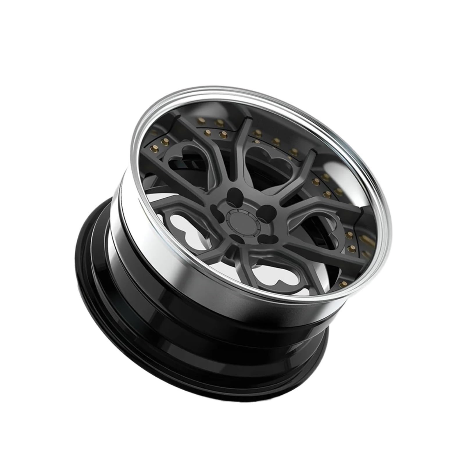 ATATKTHTys 1 stücke Custom Passagier Auto Schmiederäder Auto Felge OEM Herzförmige Legierung Aluminium Angepasst Leichte(STYLE2_20IN.) von ATATKTHTys