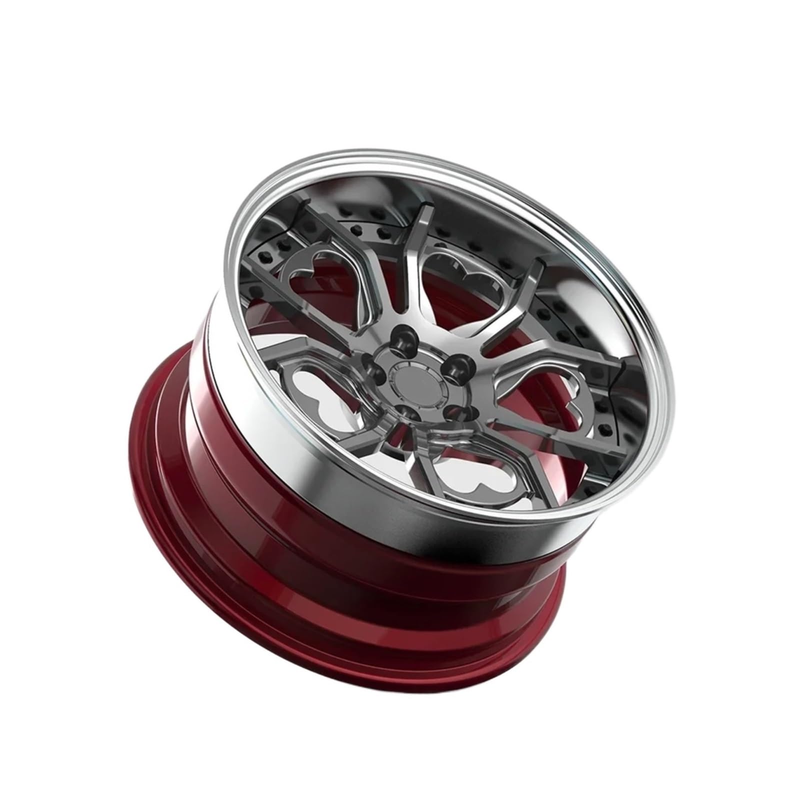 ATATKTHTys 1 stücke Custom Passagier Auto Schmiederäder Auto Felge OEM Herzförmige Legierung Aluminium Angepasst Leichte(STYLE3_22IN.) von ATATKTHTys