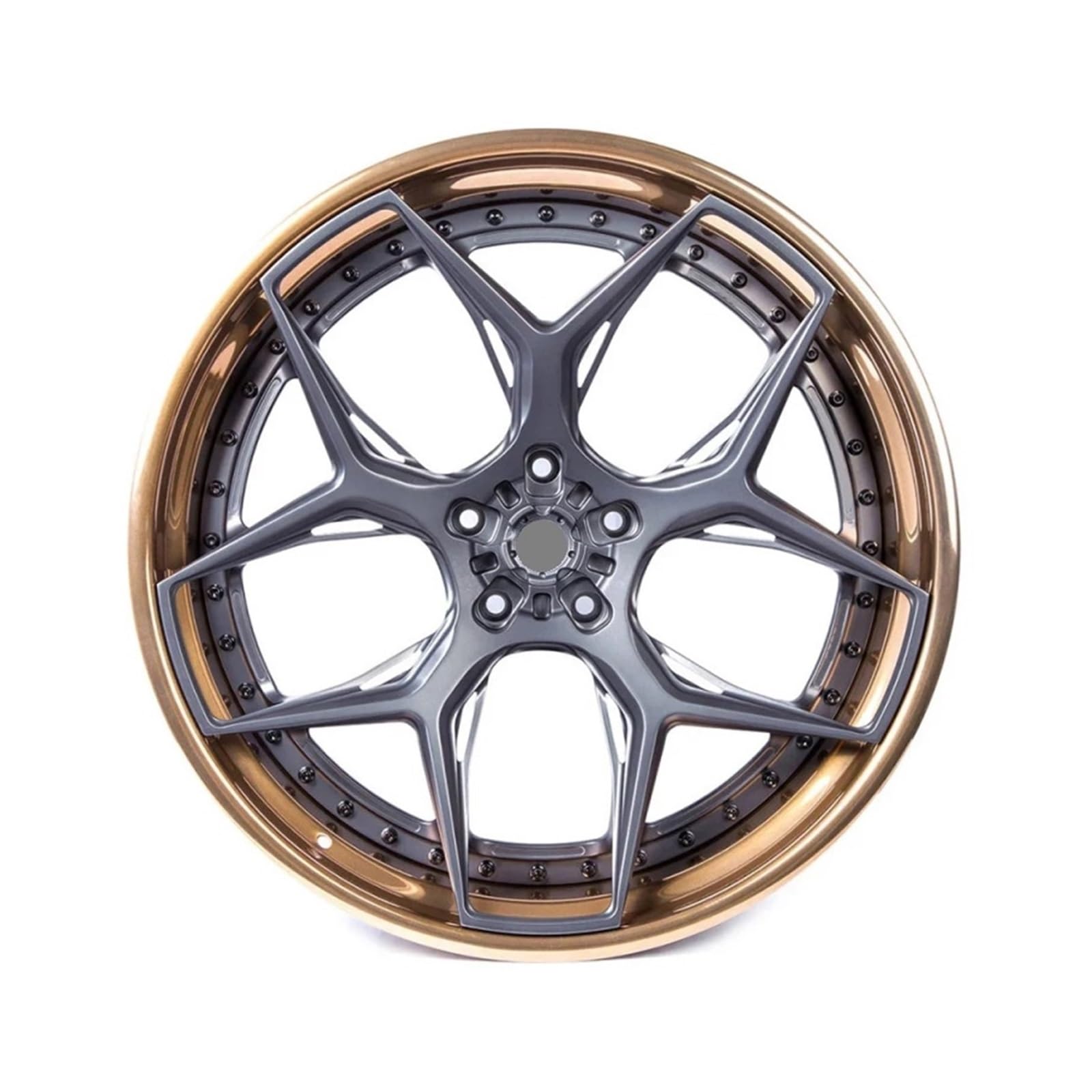 ATATKTHTys 4 Stück LSCZL 2-teilige Custom-Räder, polierte Chrom-Schmiedefelgen aus Leichtmetall, kompatibel mit Benz Ferrari und anderen Modellen(20 Inch) von ATATKTHTys