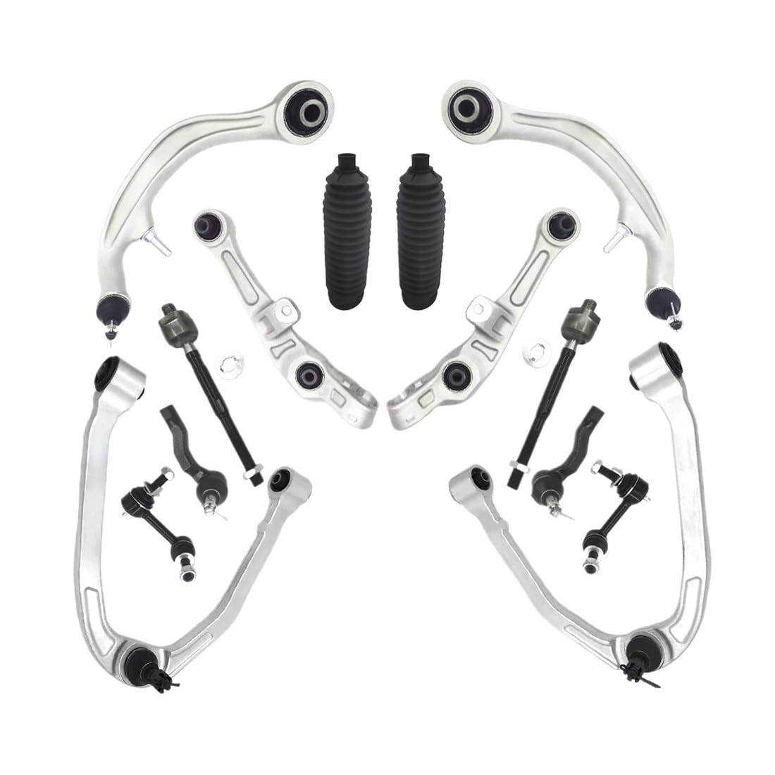 ATATKTHTys 4-teiliges vorderes oberes unteres Querlenker-Spurstangen-Boot-Stabilisator-Verbindungs-Aufhängungs-Kit Kompatibel for INFINITI G35 NISSAN 350Z 2003-2009 ATATKTHTys 4-teiliges vorderes oberes unteres Querlenker-Spurstangen-Boot-Stabilisator-Verbindungs-Aufhängungs-Kit Kompatibel for INFINITI G35 NISSAN 350Z 2003-2009 von ATATKTHTys