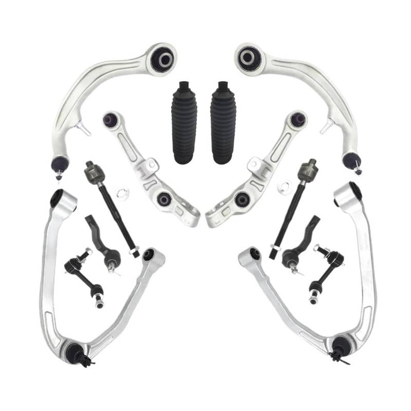 ATATKTHTys 4-teiliges vorderes oberes unteres Querlenker-Spurstangen-Boot-Stabilisator-Verbindungs-Aufhängungs-Kit Kompatibel for INFINITI G35 NISSAN 350Z 2003-2009 von ATATKTHTys