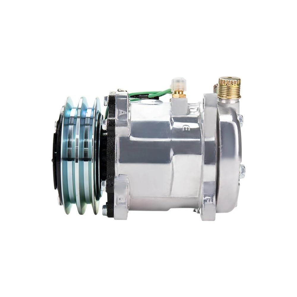 ATATKTHTys AC-Kompressor sd507 5H11 507 Kompressor 12 V/24 V 2-Rillen-Keilriemenscheibe Traktor Bagger Schwerlast-Lkw Hot Rod Autos(24VO) von ATATKTHTys