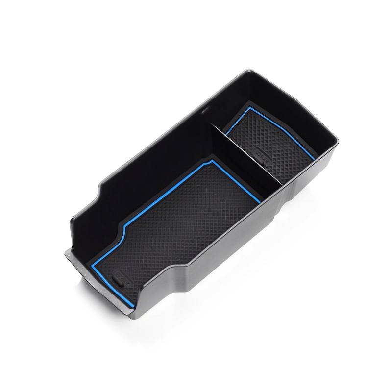 ATATKTHTys Armlehnen-Aufbewahrungsbox Kompatibel Kompatibel for Peugeot 208 2008 E-208 E-2008 GT 2019–2024 Center Console Tray Organizer Innenzubehör(NEW208 2008 Box Blue) von ATATKTHTys