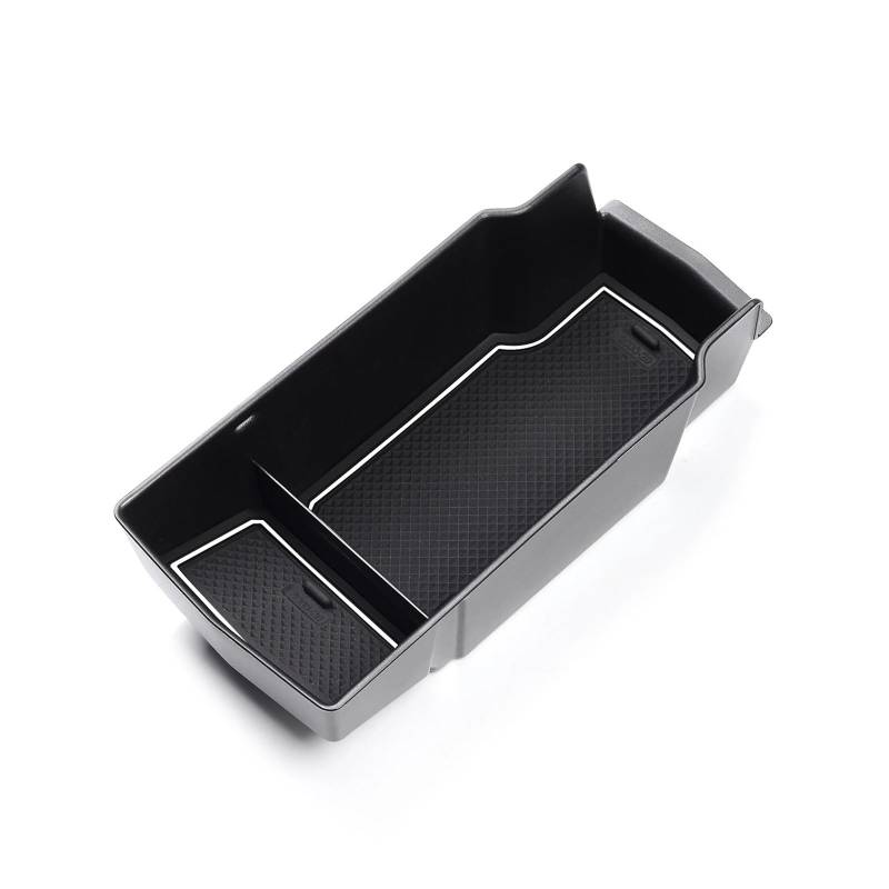 ATATKTHTys Armlehnen-Aufbewahrungsbox Kompatibel Kompatibel for Peugeot 208 2008 E-208 E-2008 GT 2019–2024 Center Console Tray Organizer Innenzubehör(NEW2082008 Box White) von ATATKTHTys