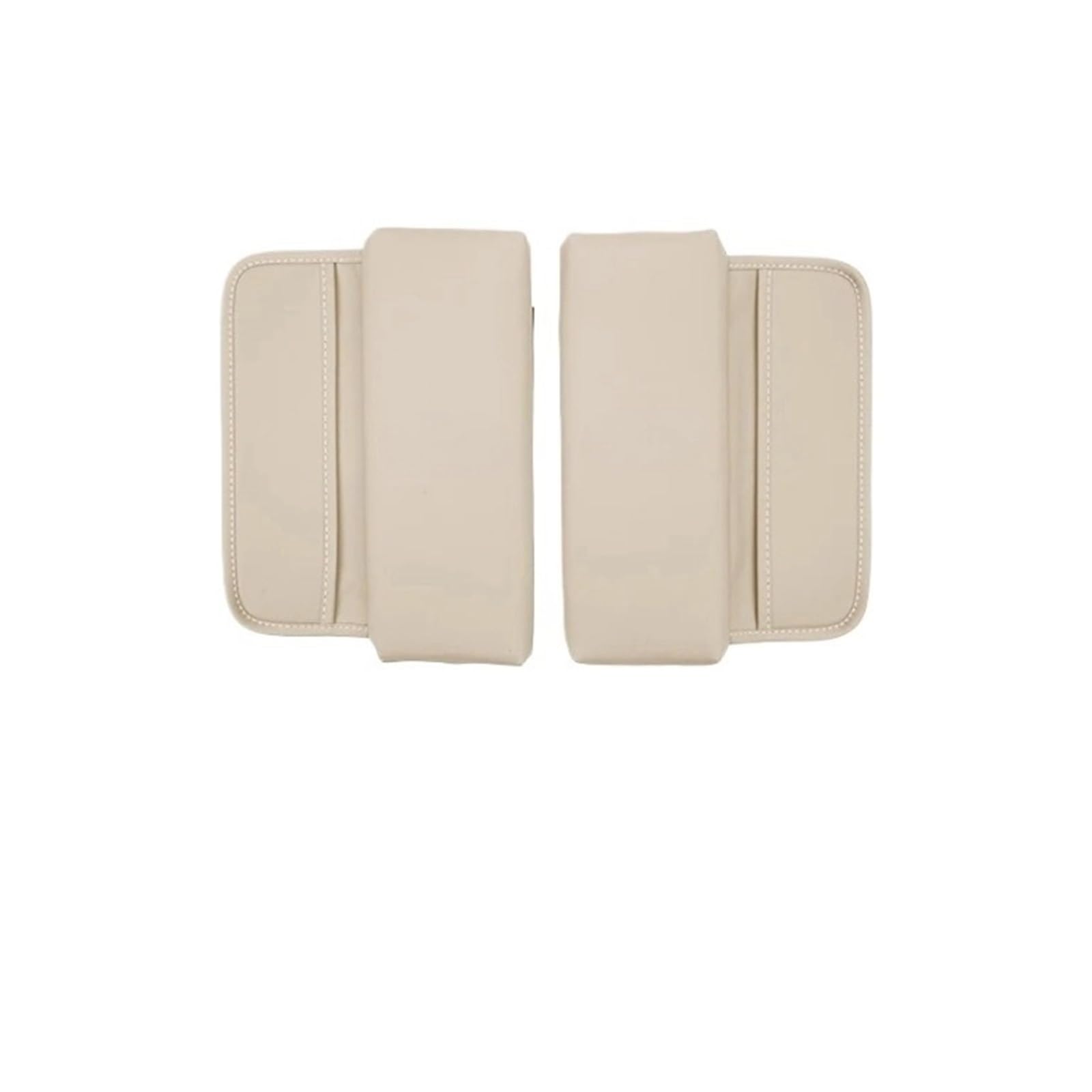 ATATKTHTys Auto-Armlehnenkissen, Mittelkonsole, Armlehnenbox, geteiltes Pad, kompatibel mit Coupé G70 G80 G90 GV60 GV70 GV80 EV BH GV90(Beige-1pair) von ATATKTHTys