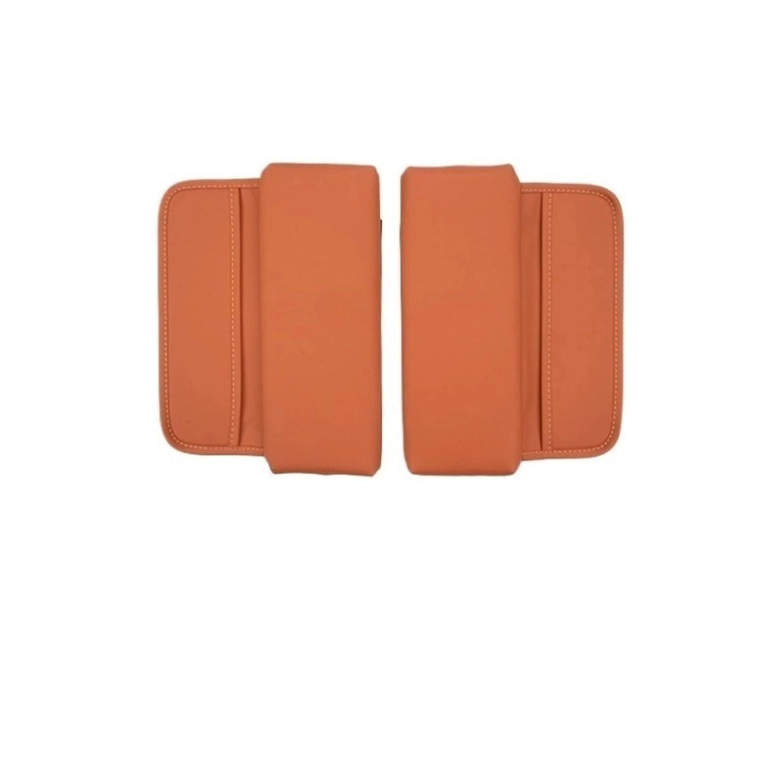 ATATKTHTys Auto-Armlehnenkissen, Mittelkonsole, Armlehnenbox, geteiltes Pad, kompatibel mit Coupé G70 G80 G90 GV60 GV70 GV80 EV BH GV90(Orange-1pair) von ATATKTHTys