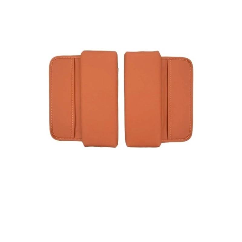 ATATKTHTys Auto-Armlehnenkissen, Mittelkonsole, Armlehnenbox, geteiltes Pad, kompatibel mit Coupé G70 G80 G90 GV60 GV70 GV80 EV BH GV90(Orange-1pair) von ATATKTHTys