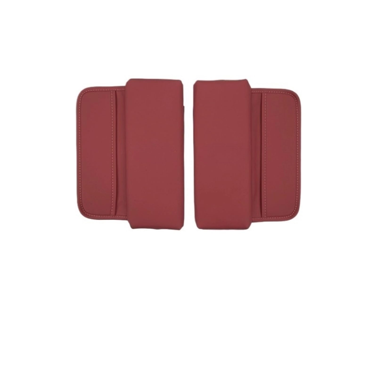 ATATKTHTys Auto-Armlehnenkissen, Mittelkonsole, Armlehnenbox, geteiltes Pad, kompatibel mit Coupé G70 G80 G90 GV60 GV70 GV80 EV BH GV90(Red-1pair) von ATATKTHTys