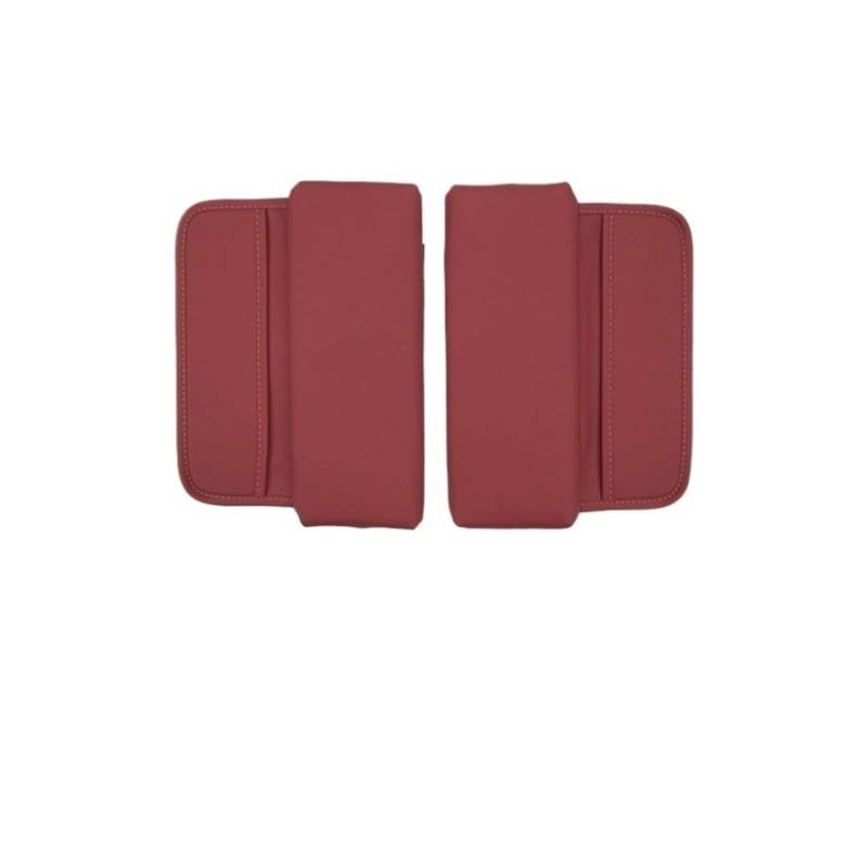 ATATKTHTys Auto-Armlehnenkissen, Mittelkonsole, Armlehnenbox, geteiltes Pad, kompatibel mit Coupé G70 G80 G90 GV60 GV70 GV80 EV BH GV90(Red-1pair) von ATATKTHTys