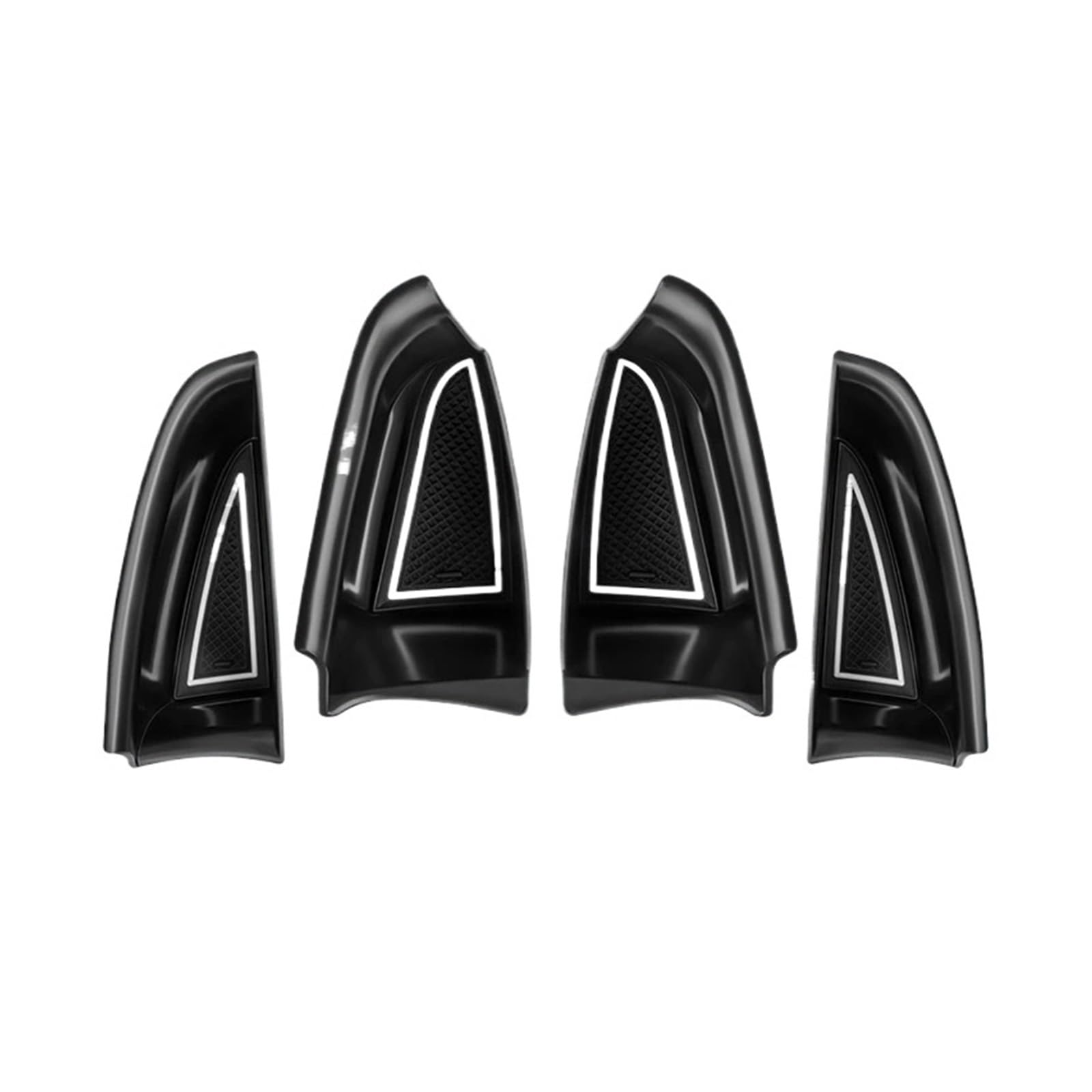 ATATKTHTys Autoinnenseite Vorne Hinten Türgriff Armlehnen Aufbewahrungsbox Fach Kompatibel for Porsche Panamera 2017 2018 2019 2020 2021 2022 2023 2024(Loog 4PCS) von ATATKTHTys