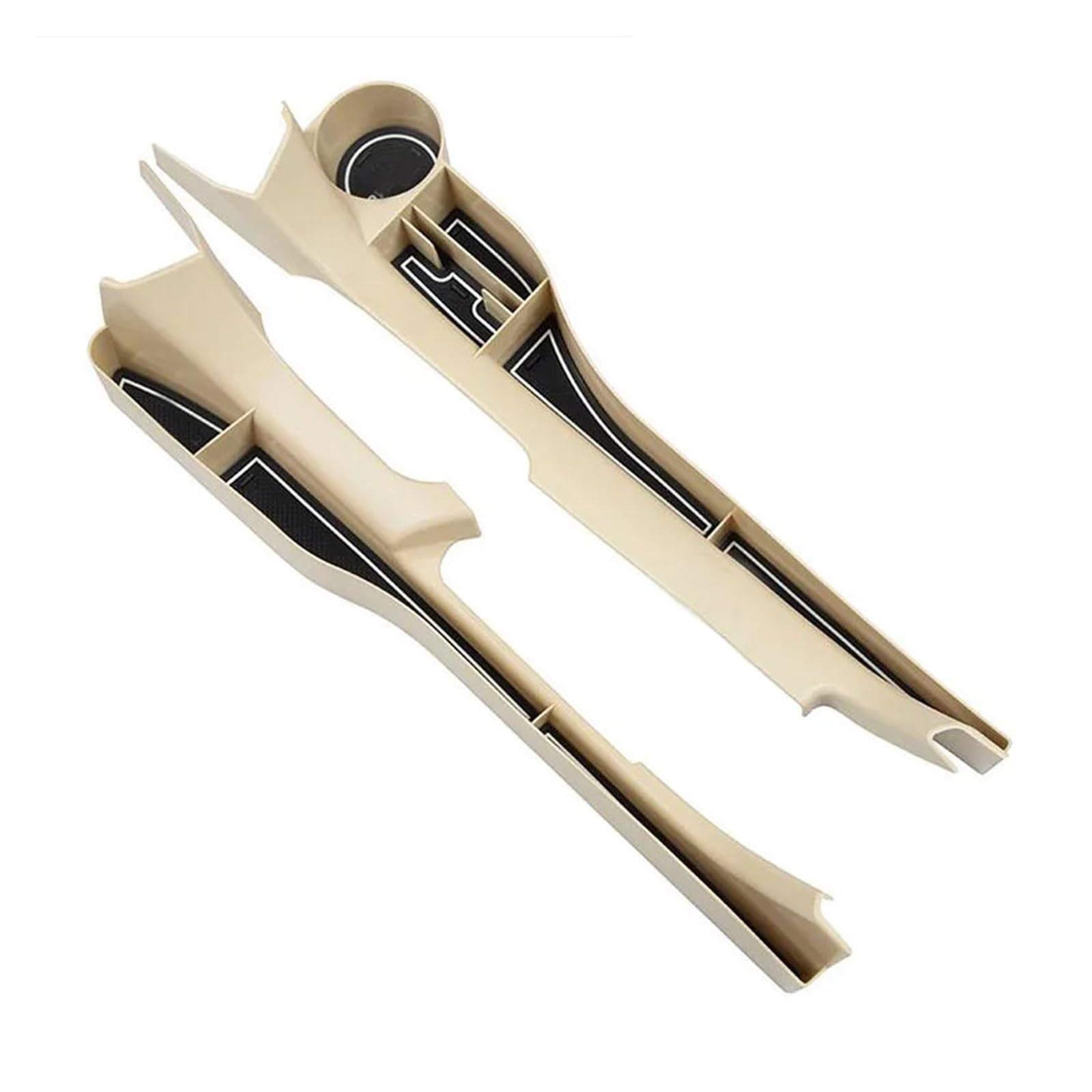 ATATKTHTys Getränkehalter-Aufbewahrungsbox for den Autoinnenraum, kompatibel mit Toyota Land Cruiser Prado FJ120 2003–2009, Sitzlücken-Aufbewahrungsbox, Zubehör(Beige Left Right) von ATATKTHTys