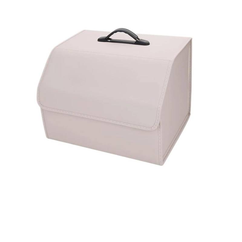 ATATKTHTys Kofferraum-Organizer, Aufbewahrungsbox, Leder, Camping, zusammenklappbar, Gepäckkoffer, kompatibel mit Audi Q5 Q7 Q3 A3 A4 A6 A5 A1 S1 S3 S4 RS5 RS6 A7 A8 Q2 R(Beige-L-1pc) von ATATKTHTys