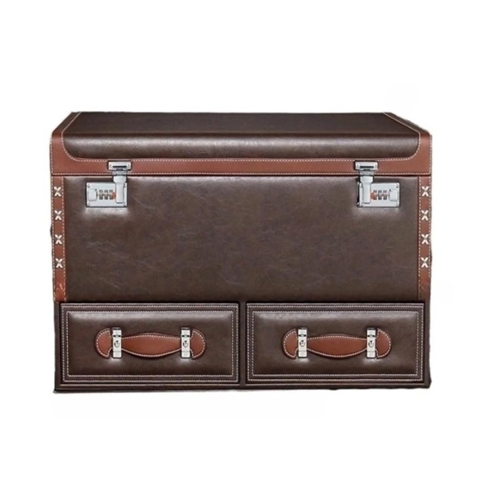 ATATKTHTys Kofferraum-Organizer-Box mit großer Kapazität, Aufbewahrungstasche for Auto-Mehrzweckwerkzeuge, for Verstauen, Aufräumen, Zusammenklappen for Aufbewahrungsbox(Dark Brown) von ATATKTHTys