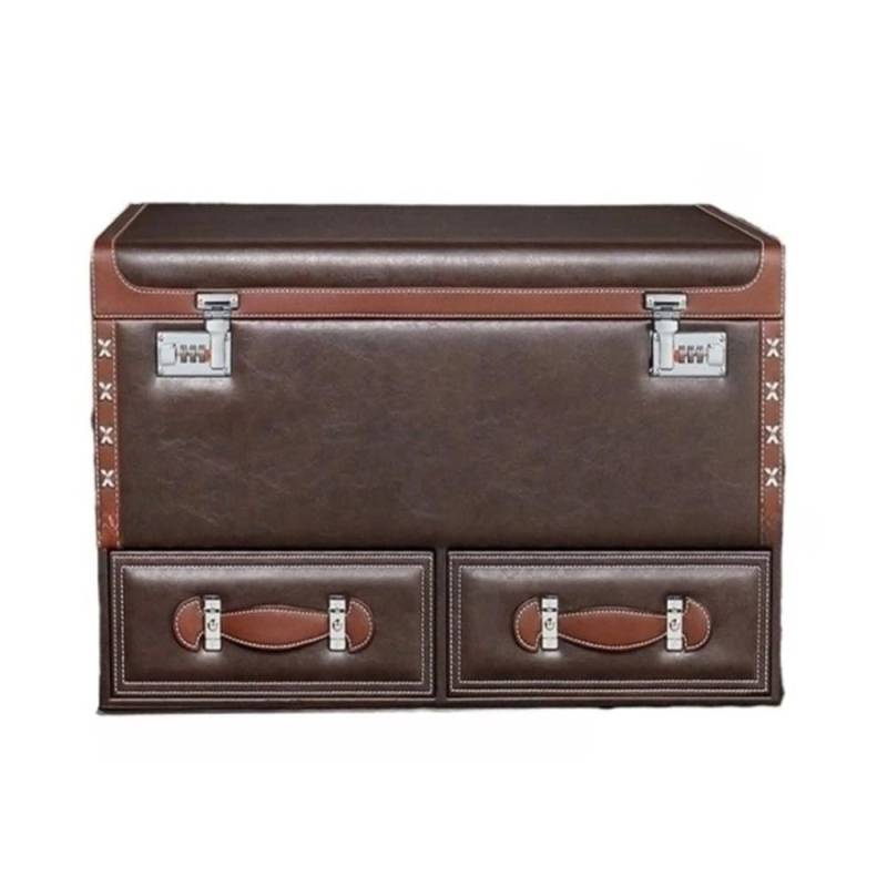 ATATKTHTys Kofferraum-Organizer-Box mit großer Kapazität, Aufbewahrungstasche for Auto-Mehrzweckwerkzeuge, for Verstauen, Aufräumen, Zusammenklappen for Aufbewahrungsbox(Dark Brown) von ATATKTHTys