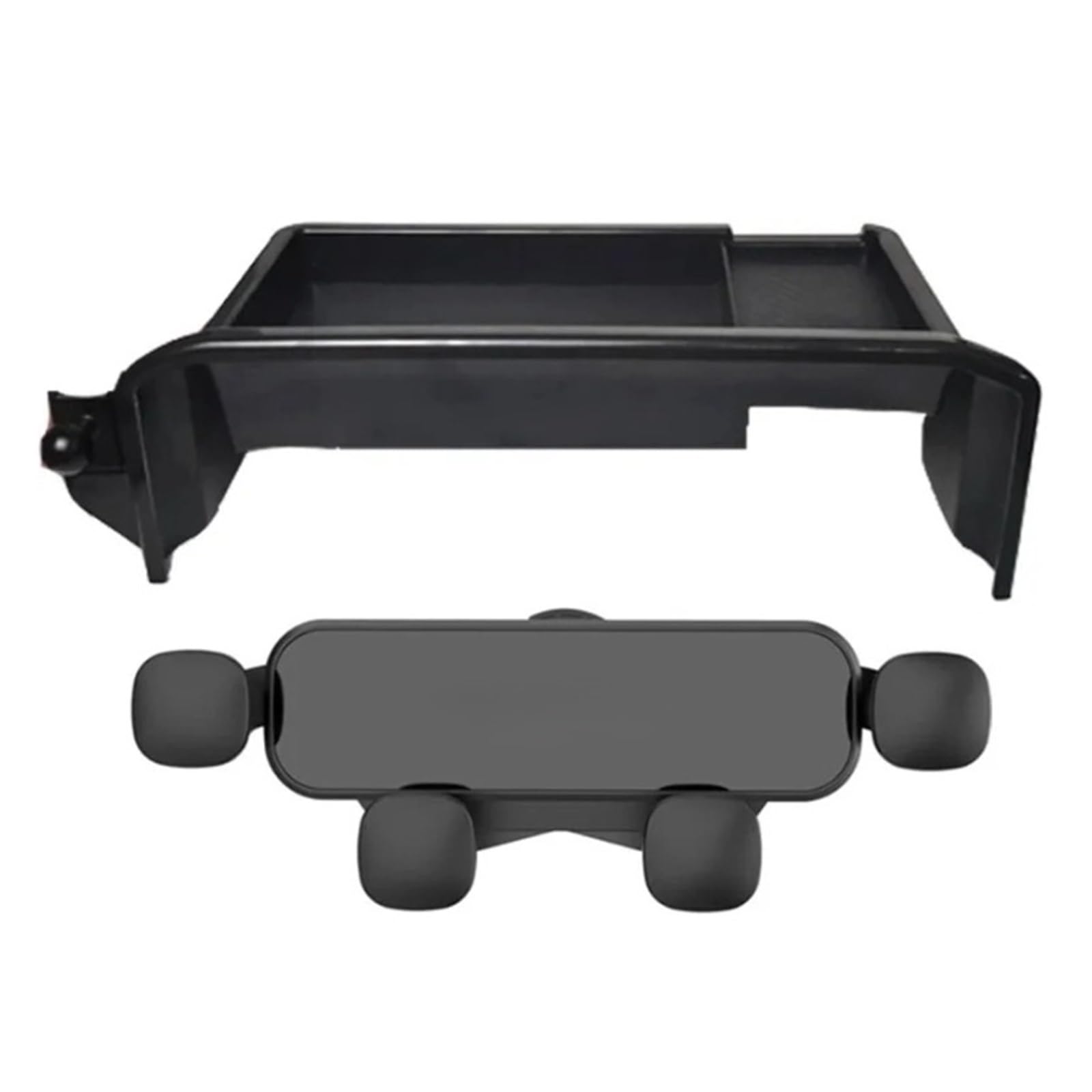 ATATKTHTys Kompatibel for Mitsubishi Outlander 2023 2024. Zentrale Steuerung, Armaturenbrett, Navigationsbildschirm, Aufbewahrungsbox hinten, Telefonständer, Tablett, Innenteile(Black) von ATATKTHTys