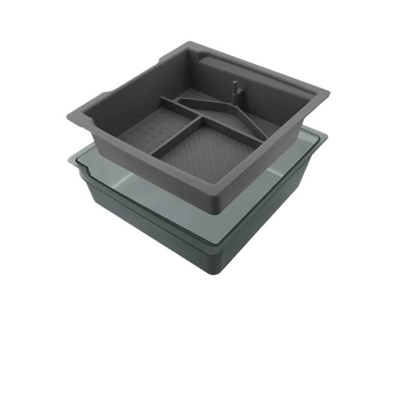 ATATKTHTys Kompatibel mit Tesla Model 3 Highland 2024, Aufbewahrungsbox for die Mittelkonsolen-Armlehne, doppellagiger Organizer, Ersatzzubehör for den Autoinnenraum(Armrest Gray) von ATATKTHTys