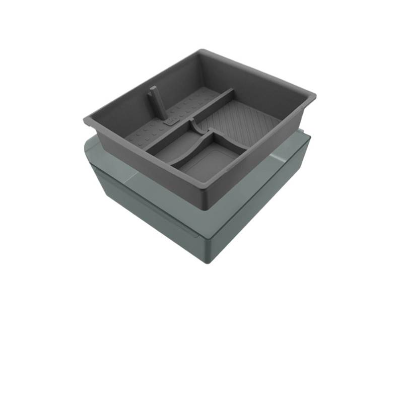 ATATKTHTys Kompatibel mit Tesla Model 3 Highland 2024, Aufbewahrungsbox for die Mittelkonsolen-Armlehne, doppellagiger Organizer, Ersatzzubehör for den Autoinnenraum(Center Control Gray) von ATATKTHTys
