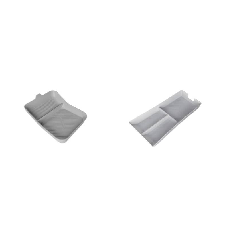 ATATKTHTys Kompatibel mit Tesla Model S/X 2021–2024, Organizer-Ablagefach for die Mittelkonsole, Aufbewahrungsbox for die Armlehne aus Silikon, Innenzubehör(Grey C 2pcs) von ATATKTHTys