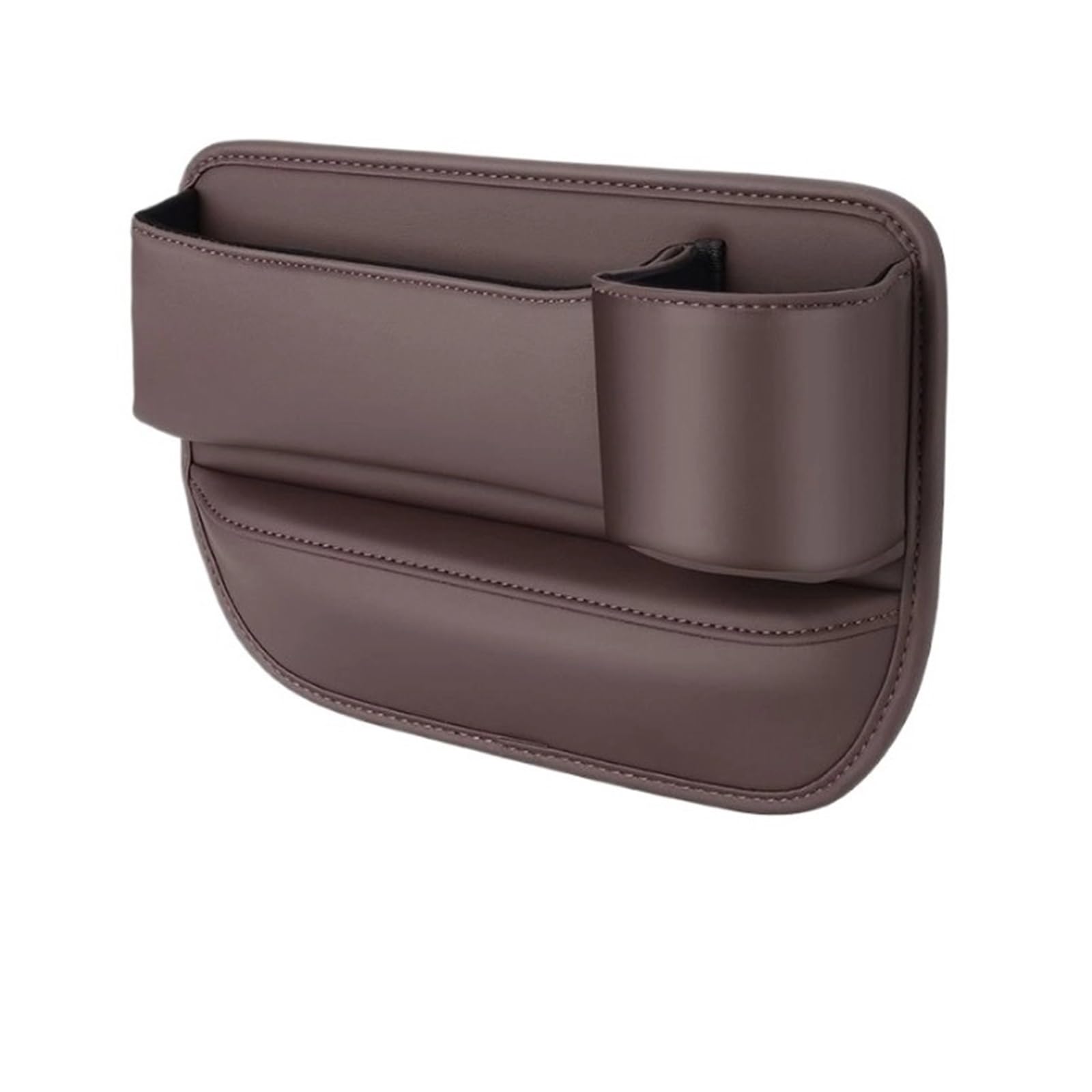 ATATKTHTys Leder-Organizer for Autositzlücken, seitliche Aufbewahrungsbox, Füller, seitliche Aufbewahrungstasche mit Getränkehalter, kompatibel mit BYD-Autozubehör(A7) von ATATKTHTys