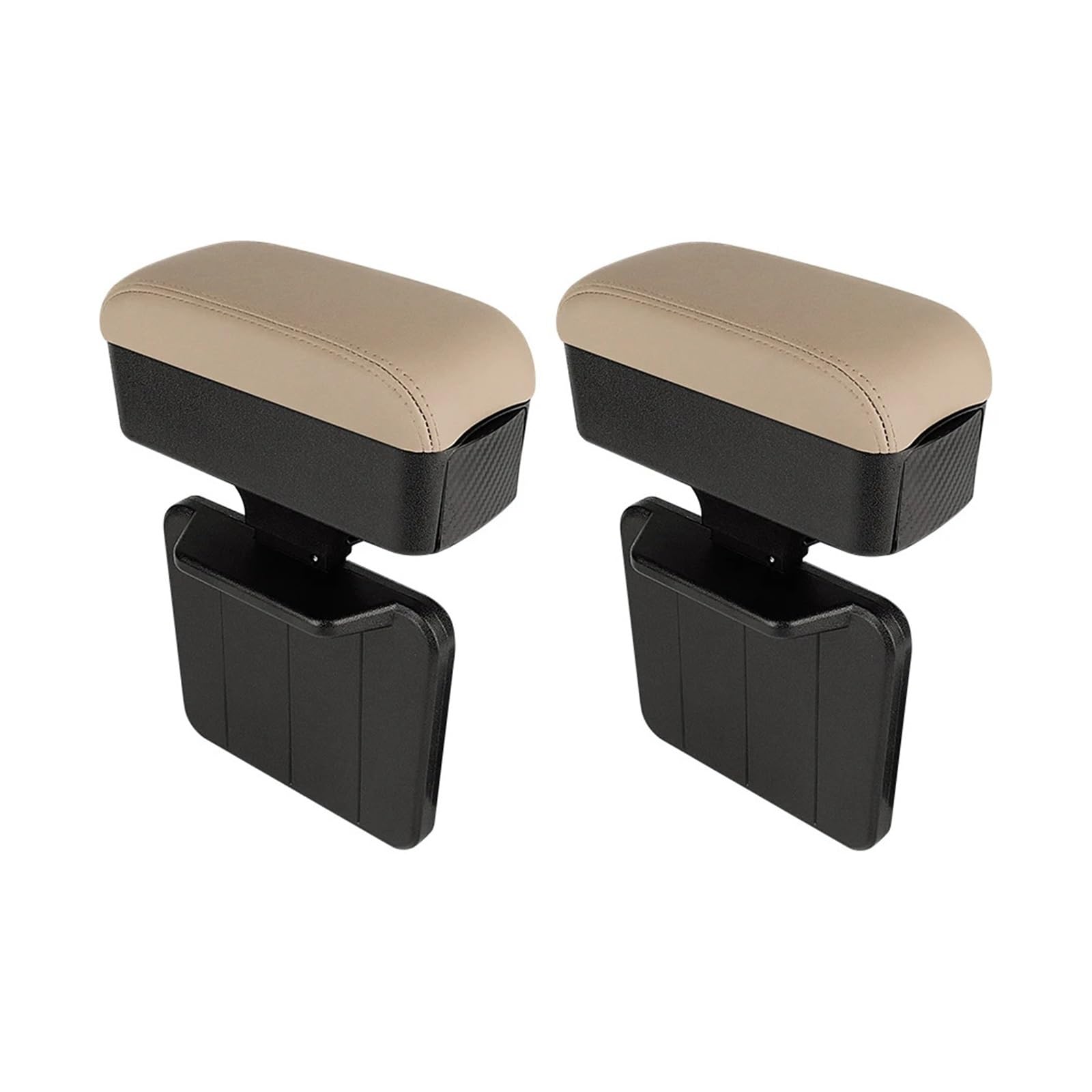 ATATKTHTys Universal Auto Armlehne Ellenbogenstütze Rest Pad mit Getränkehalter Auto Seat Gap Organizer Aufbewahrungsbox Auto Konsole Seitenarmlehne(Beige1) von ATATKTHTys