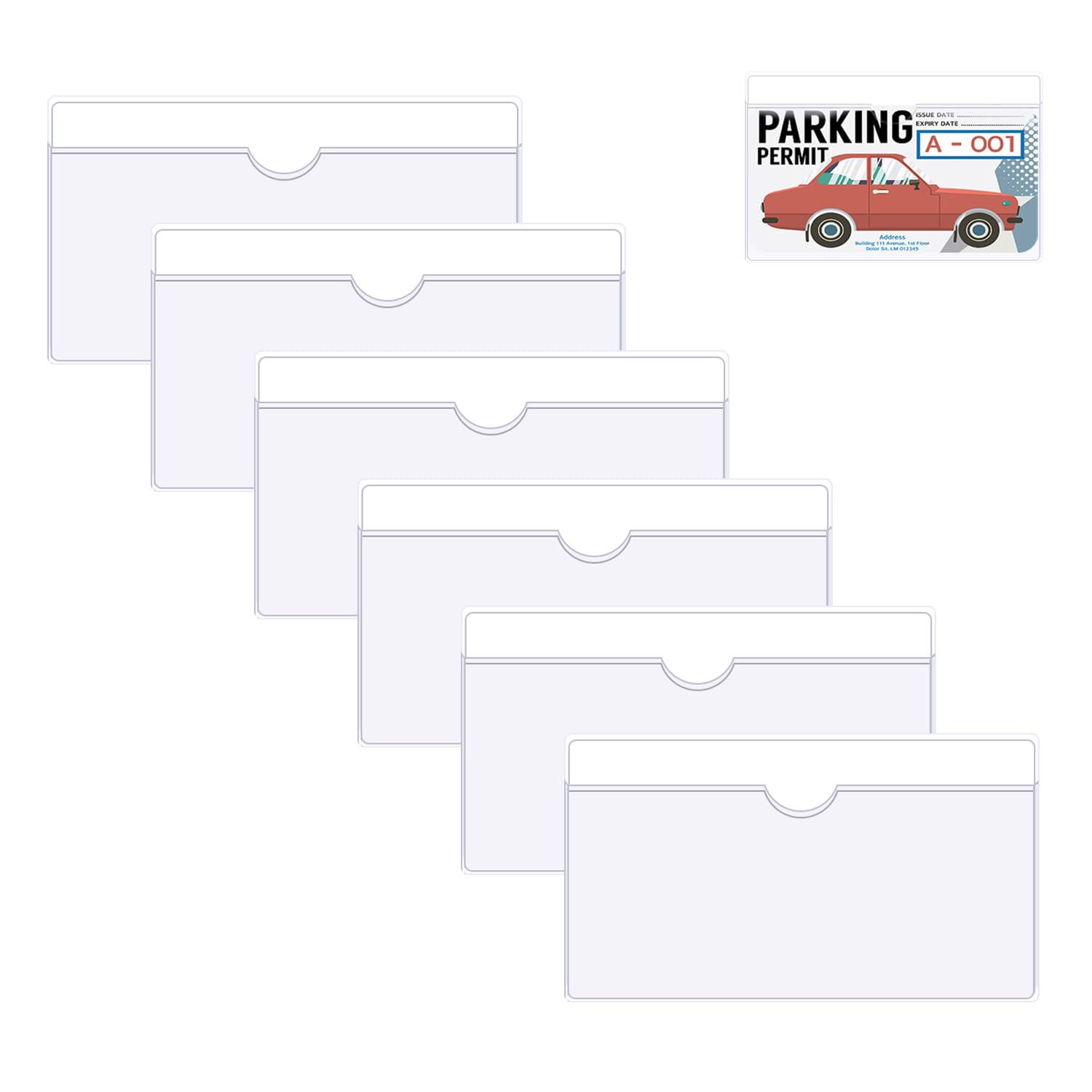 6er-Pack Parkscheinhalter, Parkscheinhalter Für Die Windschutzscheibe, Selbstklebender Parkscheinhalter, Quadratischer Windschutzscheibenkartenhalter Für Autos, Lieferwagen, Wohnwagen 6er-Pack Parkscheinhalter, Parkscheinhalter Für Die Windschutzscheibe, Selbstklebender Parkscheinhalter, Quadratischer Windschutzscheibenkartenhalter Für Autos, Lieferwagen, Wohnwagen von ATBUSS