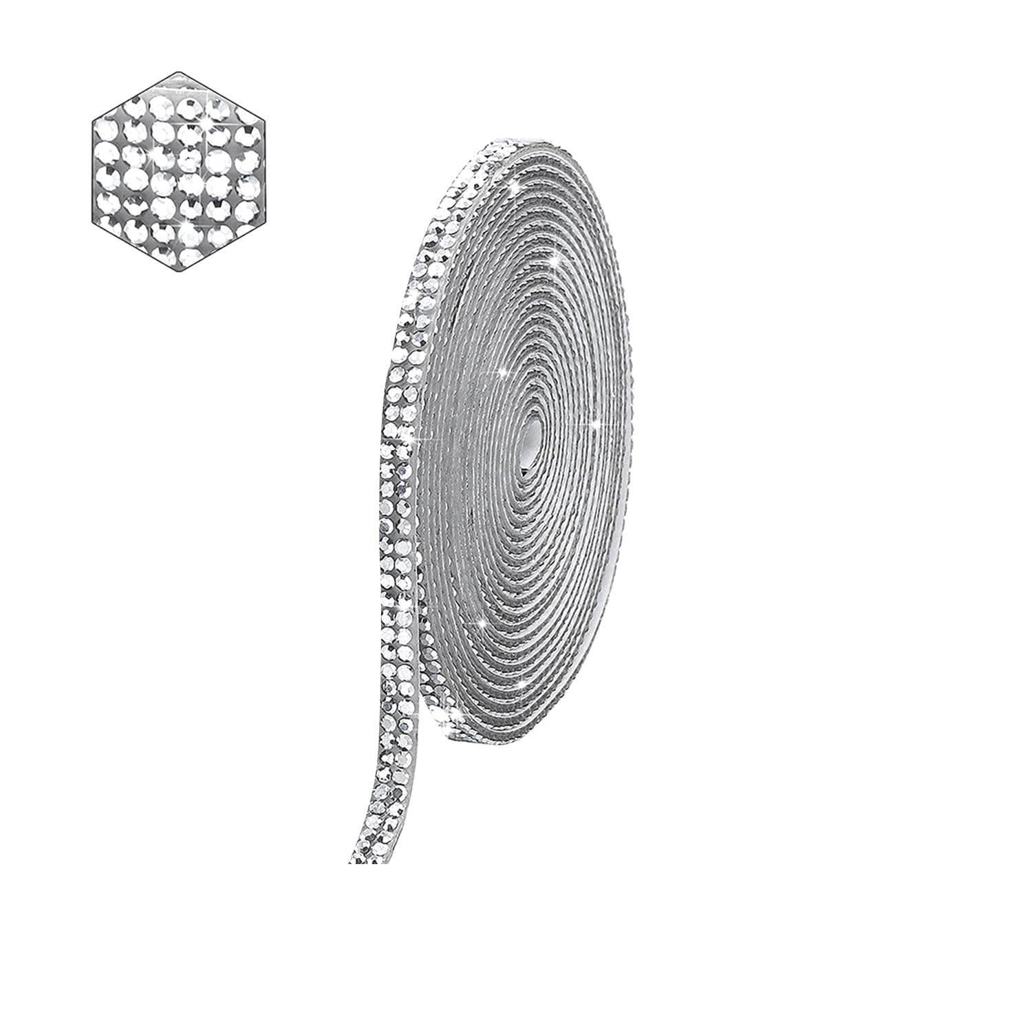 7 M Strassband Selbstklebend, Selbstklebendes Strassstreifen-Glitzer-Aufkleberband, Kristall-Strassstein Selbstklebend, Geeignet Für Autos, Kunsthandwerk, Handys, Geschenkdekoration (Weißer Diamant) 7 M Strassband Selbstklebend, Selbstklebendes Strassstreifen-Glitzer-Aufkleberband, Kristall-Strassstein Selbstklebend, Geeignet Für Autos, Kunsthandwerk, Handys, Geschenkdekoration (Weißer Diamant) von ATBUSS