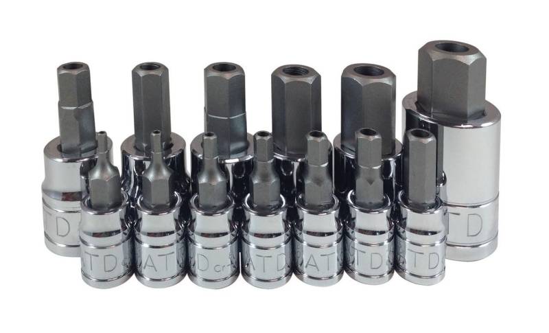 ATD Tools 13795 manipulationssicher, metrischer Sechskant-Bit-Steckschlüsselsatz, 13-teilig, 1 Stück von ATD