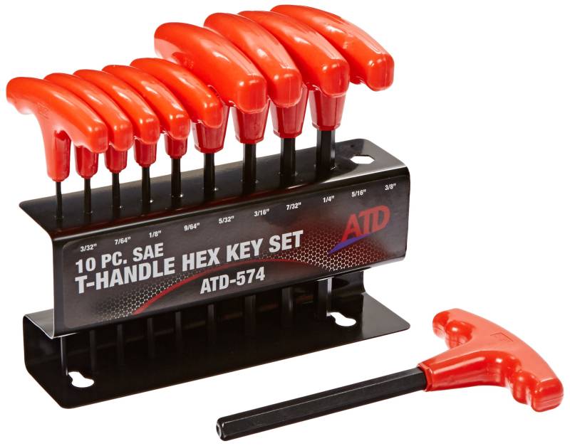 ATD Werkzeuge (574) 10 SAE T-Griff Hex Key Set von ATD