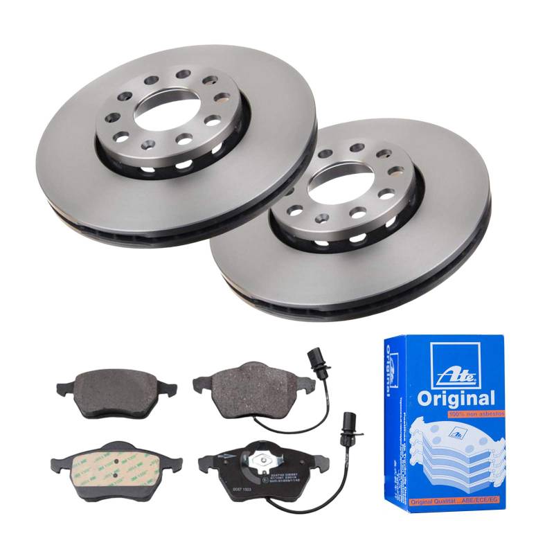 2 Bremsscheiben + Bremsbelagsatz ATE 3er Set Belüftet Ø288 mm Vorne Bremsenset von ATE Bundle