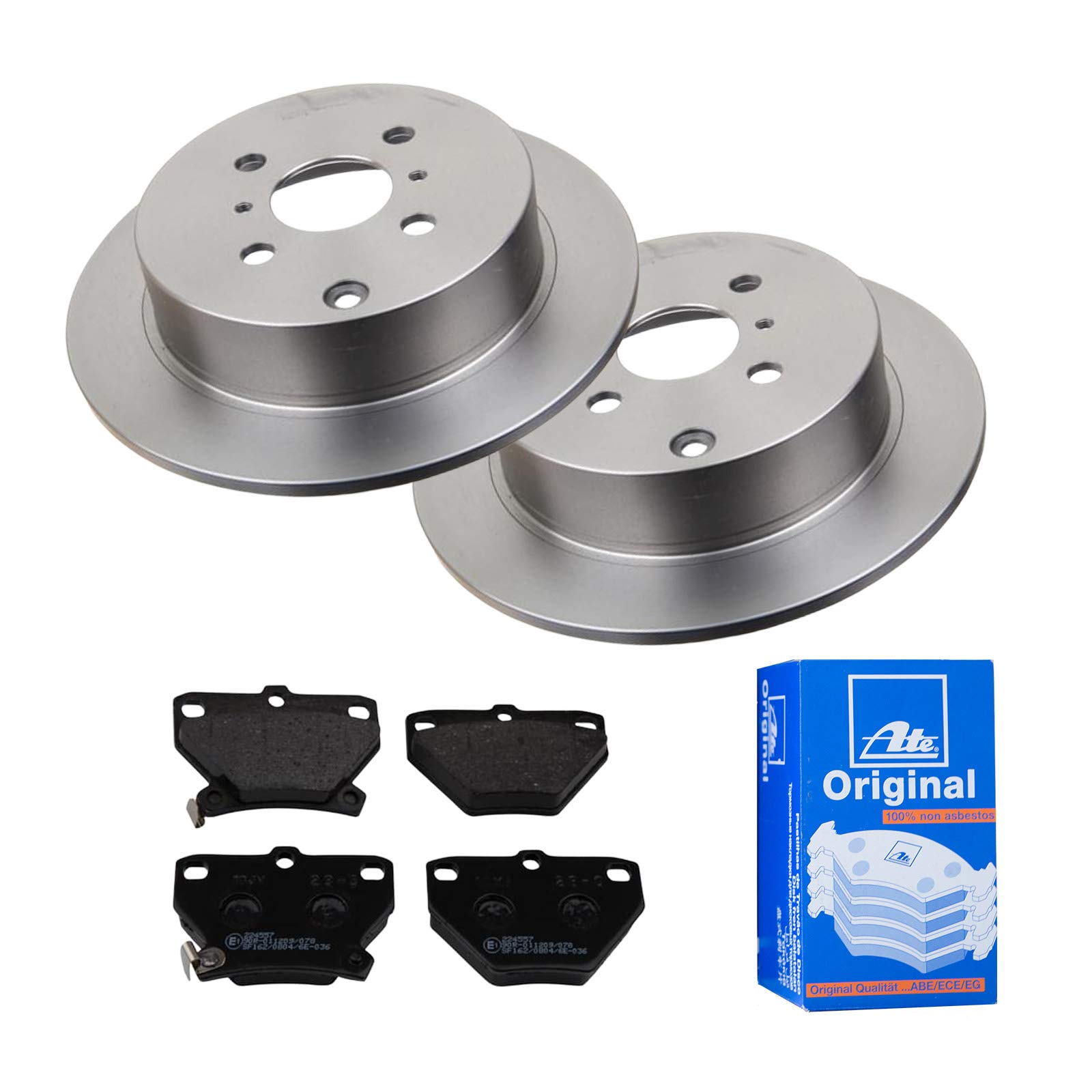 ATE Bremsen-Set 2 Bremsscheiben + Bremsbeläge Ø269 Einbau Hinten Bremsscheiben-Set Scheibenbremsen passend für Toyota Corolla Yaris xP1x ATE Bremsen-Set 2 Bremsscheiben + Bremsbeläge Ø269 Einbau Hinten Bremsscheiben-Set Scheibenbremsen passend für Toyota Corolla Yaris xP1x von ATE Bundle