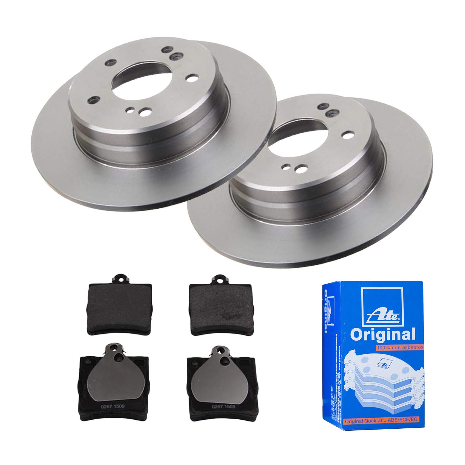 ATE 2 Bremsscheiben Ø278 Voll + Bremsbeläge für Mercedes 100-Klasse W203 ATE 2 Bremsscheiben Ø278 Voll + Bremsbeläge für Mercedes 100-Klasse W203 von ATE Bundle