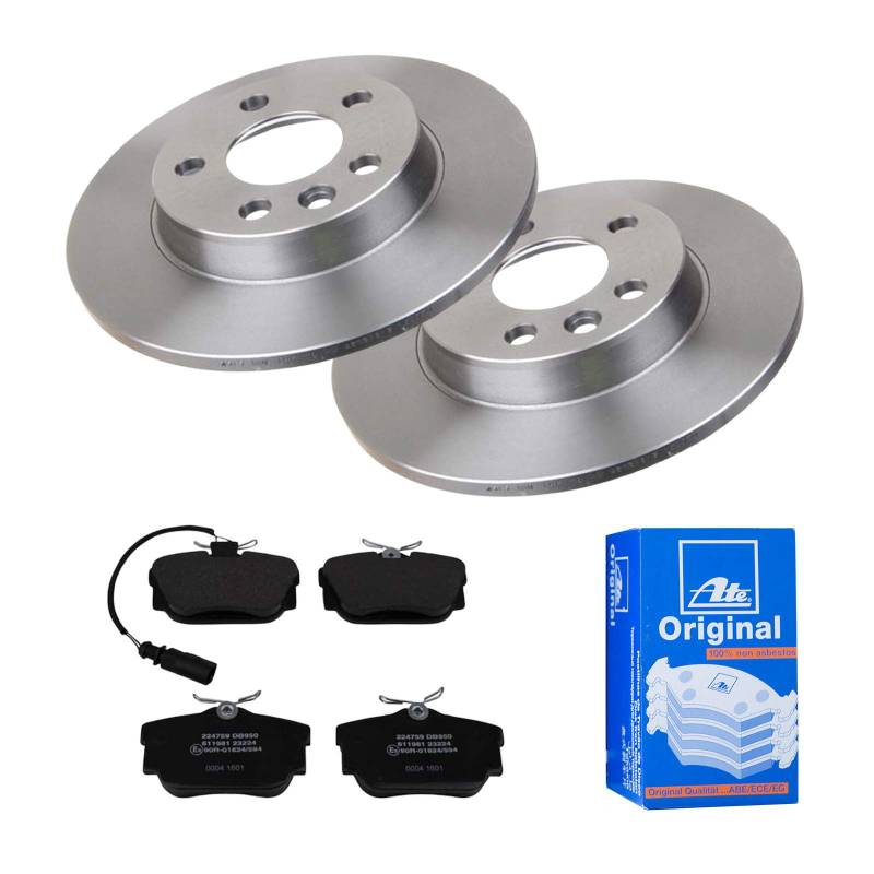 ATE 2 Bremsscheiben Ø280 Voll + Bremsbeläge für VW Transporter T4 von ATE Bundle