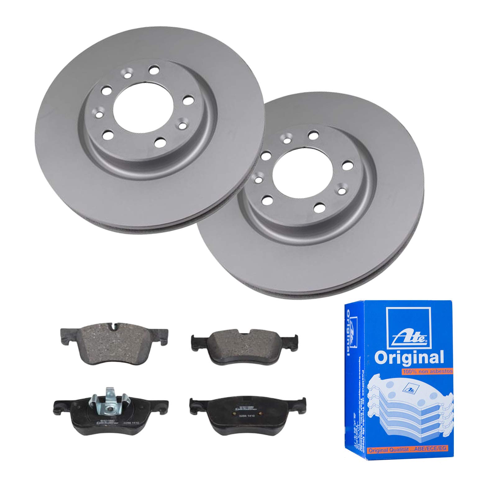 ATE Bremsen-Set 2 Bremsscheiben + Bremsbeläge Ø283 Einbau Vorne Bremsscheiben-Set Scheibenbremsen passend für Citroen C4 Grand C4 Picasso von ATE Bundle