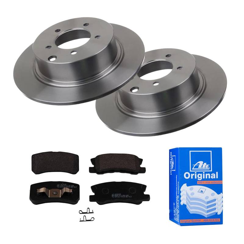 ATE 2 Bremsscheiben Ø302 Voll + Bremsbeläge für Jeep Compass MK49 Patriot MK74 von ATE Bundle