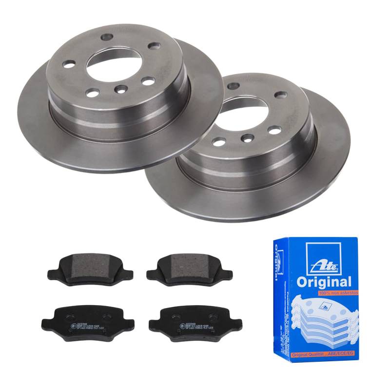 ATE BREMSSCHEIBEN Ø258mm + BREMSBELÄGE HINTEN - KFZTEILE24 von ATE Bundle