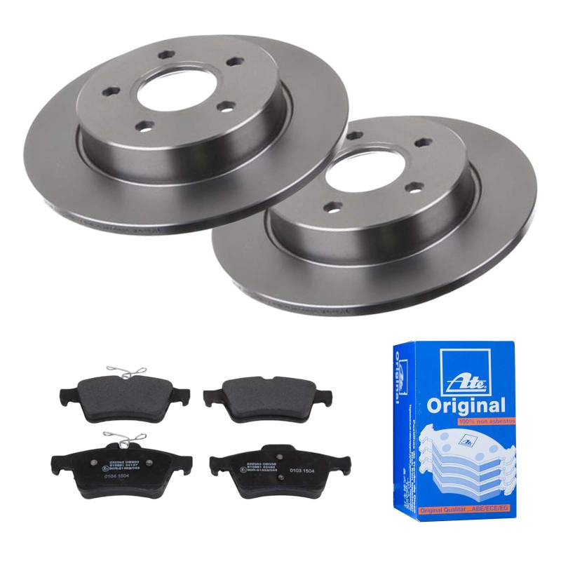 ATE BREMSSCHEIBEN Ø265mm + BREMSBELÄGE HINTEN - KFZTEILE24 von ATE Bundle