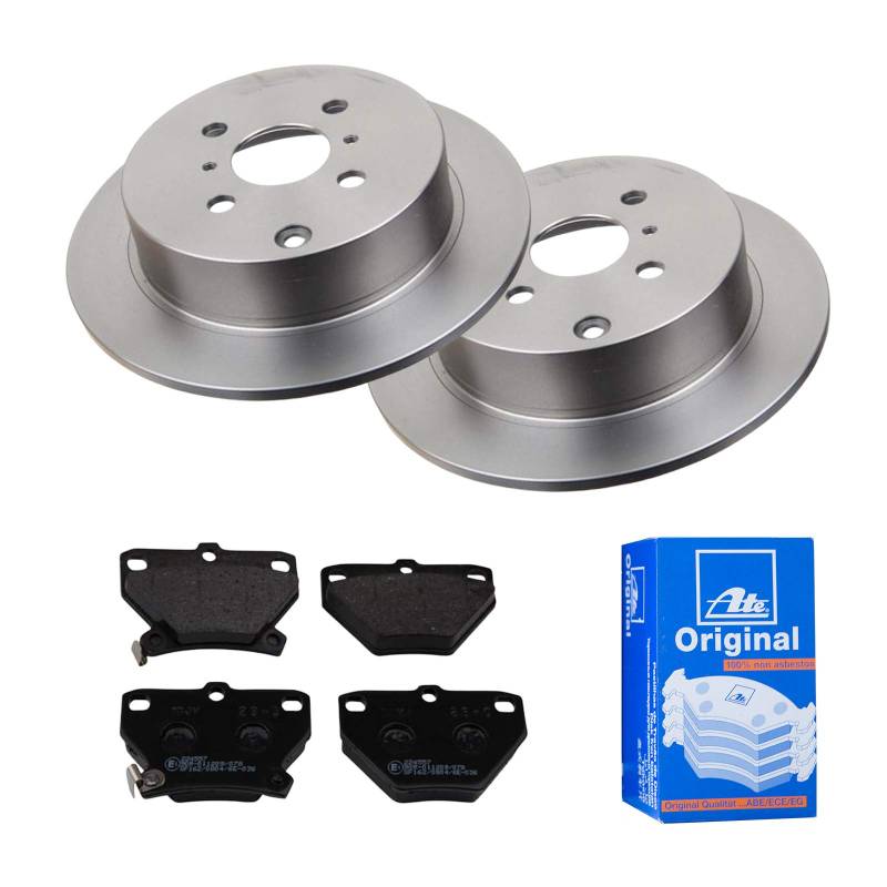 2 Bremsscheiben Voll 269 mm + Bremsbeläge Hinten von ATE (1420-22069) Bremsensatz Bremsanlage Bremsen-Kit,Bremsenset, Bremsscheiben, Bremsbeläge, Bremsen-Set, Beläge, Bremsbelag, Bremsbelagsatz, von ATE Bundle