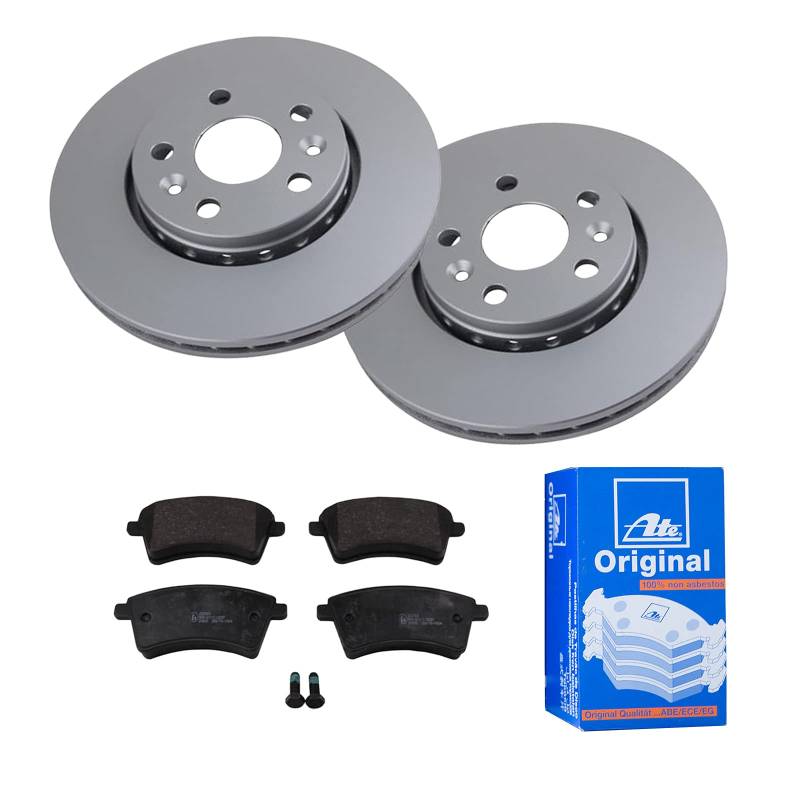 2 Bremsscheiben belüftet 280 mm + Bremsbeläge Vorne von ATE belüftet (1420-23234) Bremsensatz Bremsanlage Bremsen-Kit,Bremsenset, Bremsscheiben, Bremsbeläge, Bremsen-Set, Beläge, Bremsbelag, von ATE Bundle