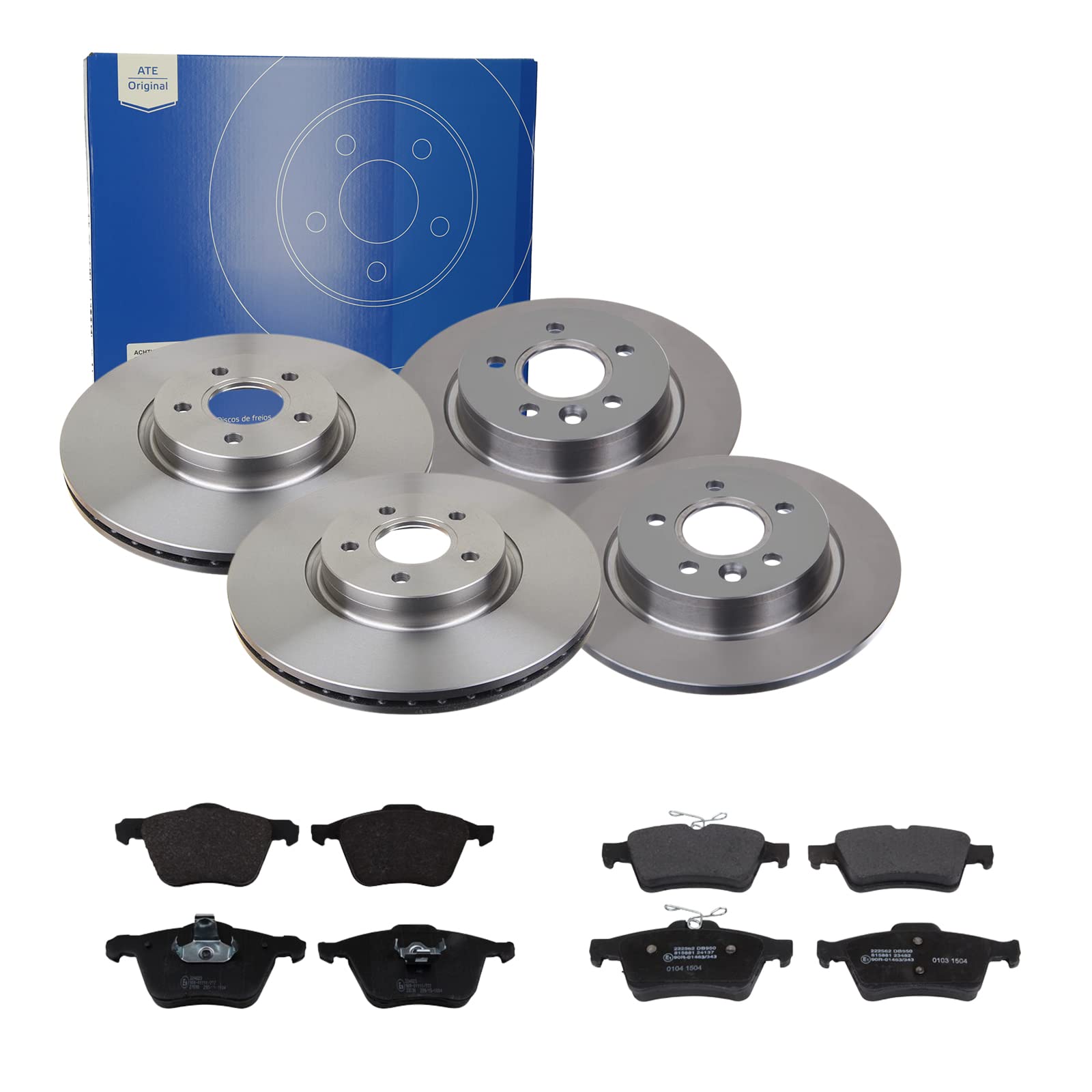 ATE 2 Bremsscheiben + Bremsbeläge VA + HA für Ford Focus 2 Volvo V40 V50 545 ATE 2 Bremsscheiben + Bremsbeläge VA + HA für Ford Focus 2 Volvo V40 V50 545 von ATE Bundle