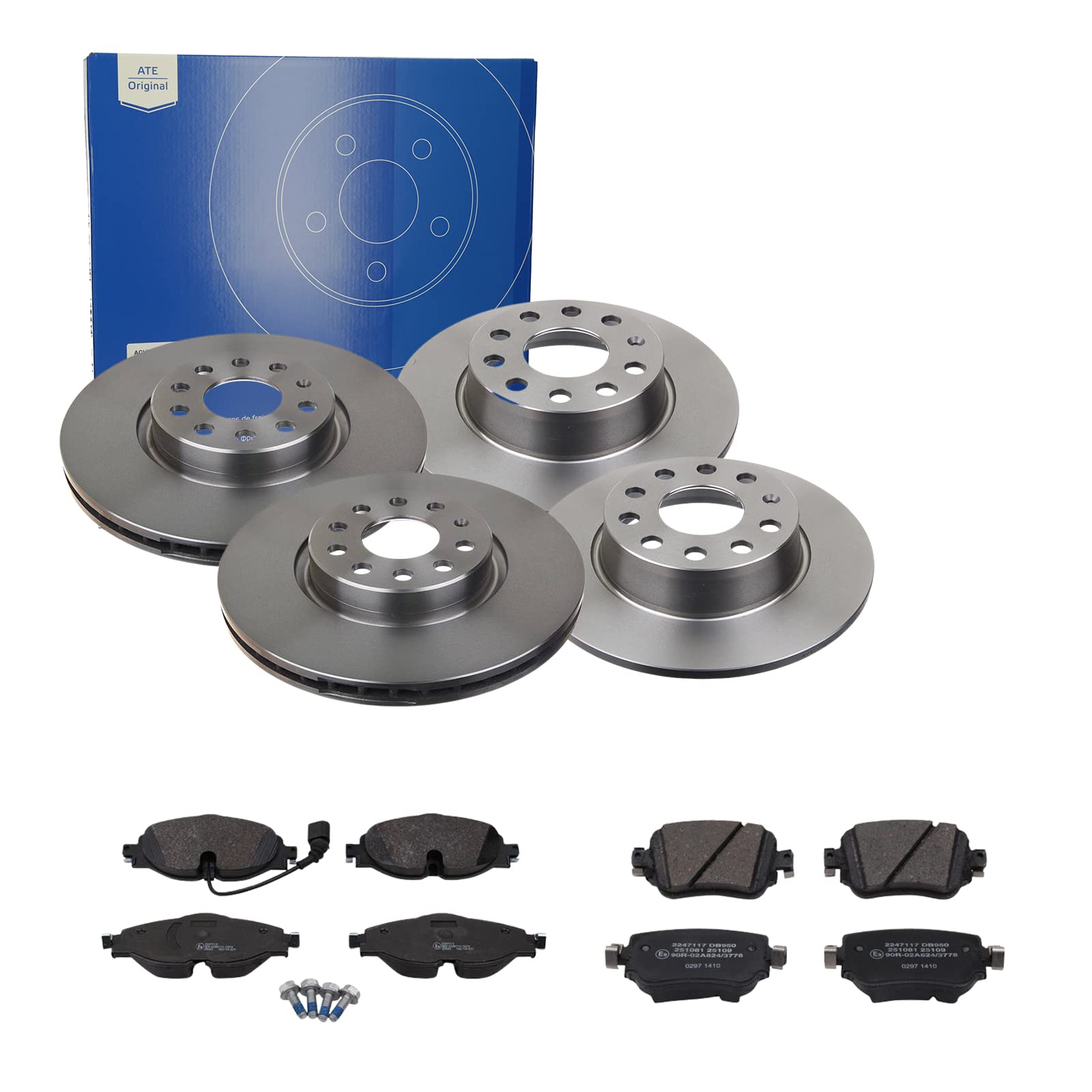 ATE 2 Bremsscheiben + Bremsbeläge VA + HA für Skoda Octavia 3 5E5 ATE 2 Bremsscheiben + Bremsbeläge VA + HA für Skoda Octavia 3 5E5 von ATE Bundle