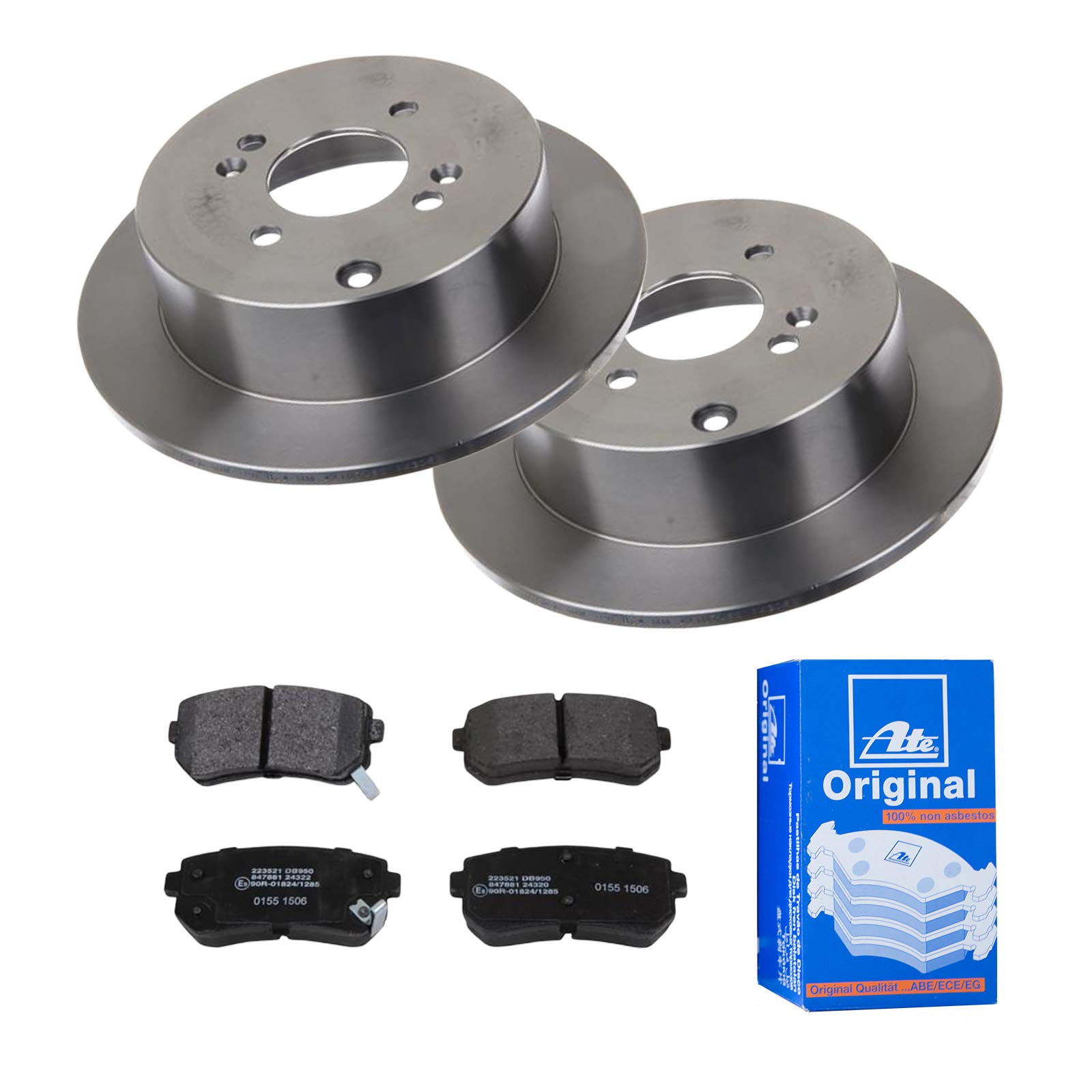 ATE 2 Bremsscheiben Ø262 Voll + Bremsbeläge für Hyundai i20 Kia Rio 2 JB ATE 2 Bremsscheiben Ø262 Voll + Bremsbeläge für Hyundai i20 Kia Rio 2 JB von ATE Bundle