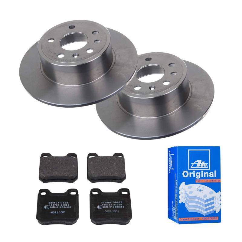 ATE 2 Bremsscheiben Ø286 Voll + Bremsbeläge für Opel Vectra B J96 von ATE Bundle
