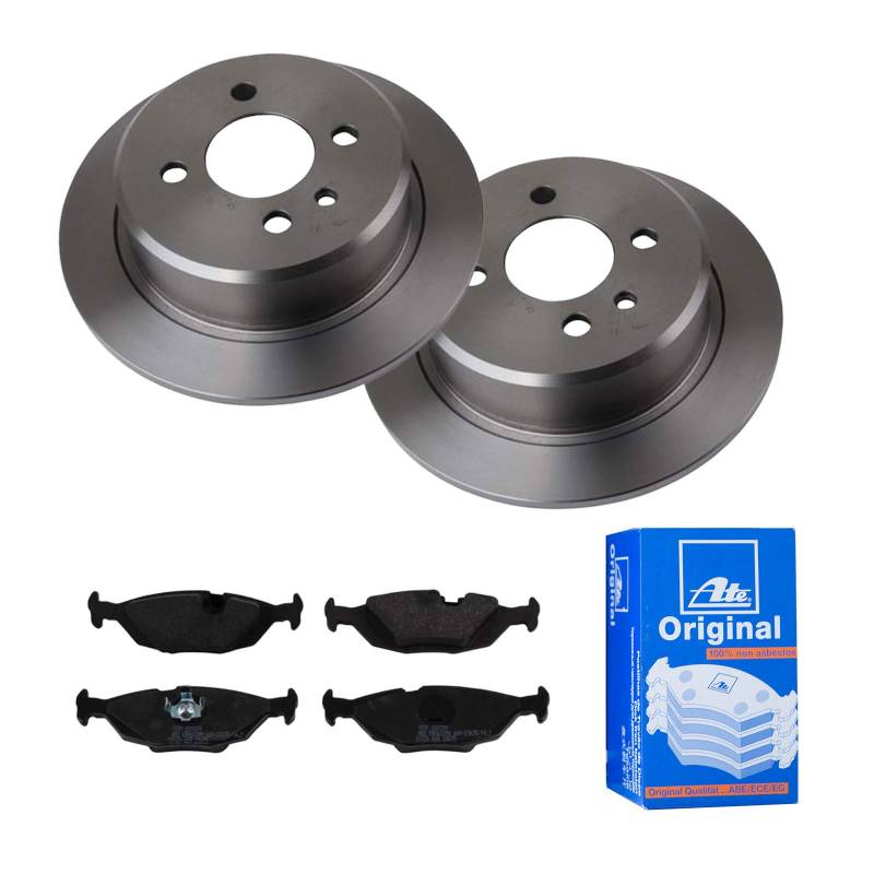 ATE 2 Bremsscheiben Ø258 Voll + Bremsbeläge für BMW 3 E30 3 Touring E30 von ATE Bundle