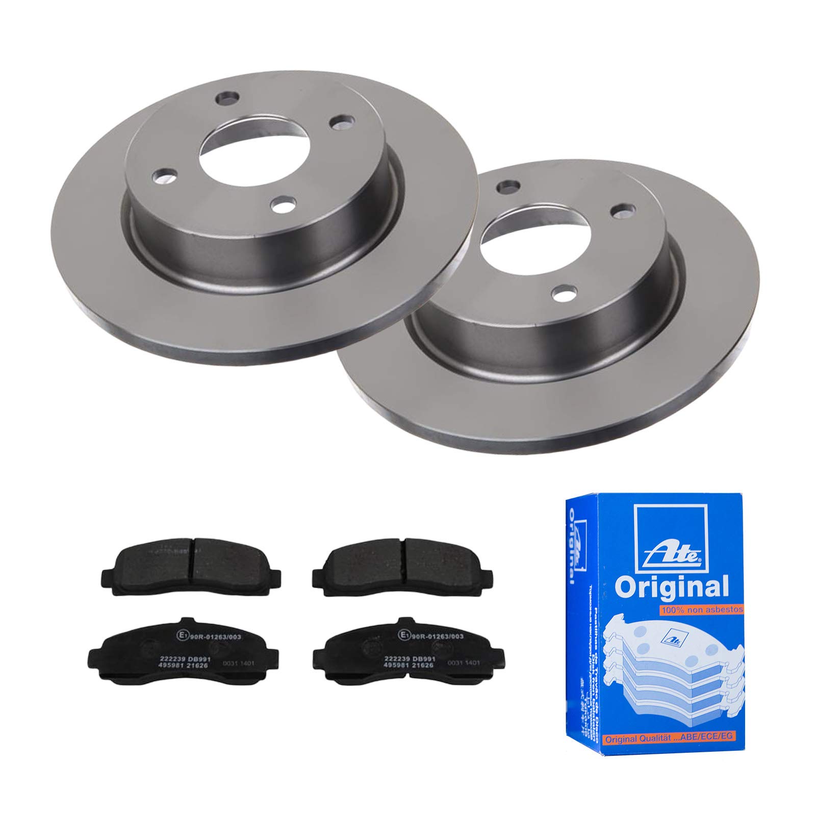 ATE Bremsen-Set 2 Bremsscheiben + Bremsbeläge Bremsensatz Ø234 Einbau Vorne Bremsscheiben-Set Scheibenbremsen passend für Nissan Micra 2 K11 ATE Bremsen-Set 2 Bremsscheiben + Bremsbeläge Bremsensatz Ø234 Einbau Vorne Bremsscheiben-Set Scheibenbremsen passend für Nissan Micra 2 K11 von ATE Bundle